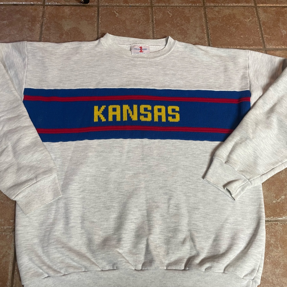 Vintage Made in the USA knitted sweatshirt, crewneck, team one tag size large